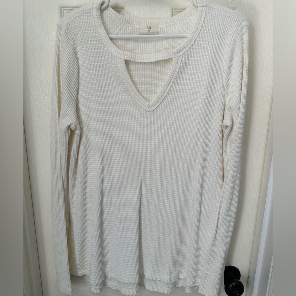 t.la Anthropologie Waffle Knit Long Sleeve